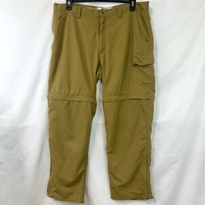 MOUNTAIN KHAKIS Convertible Zip Off Nylon Cargo Pants Khaki Men's 40x32 Gorpcore